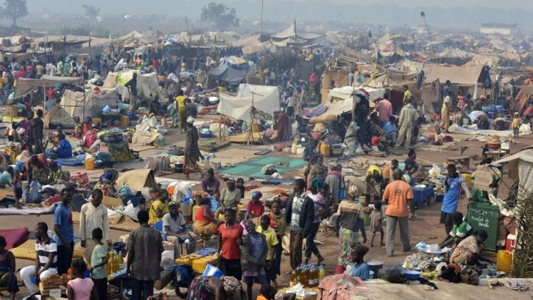Refugiados en Bangui, capital de RCA